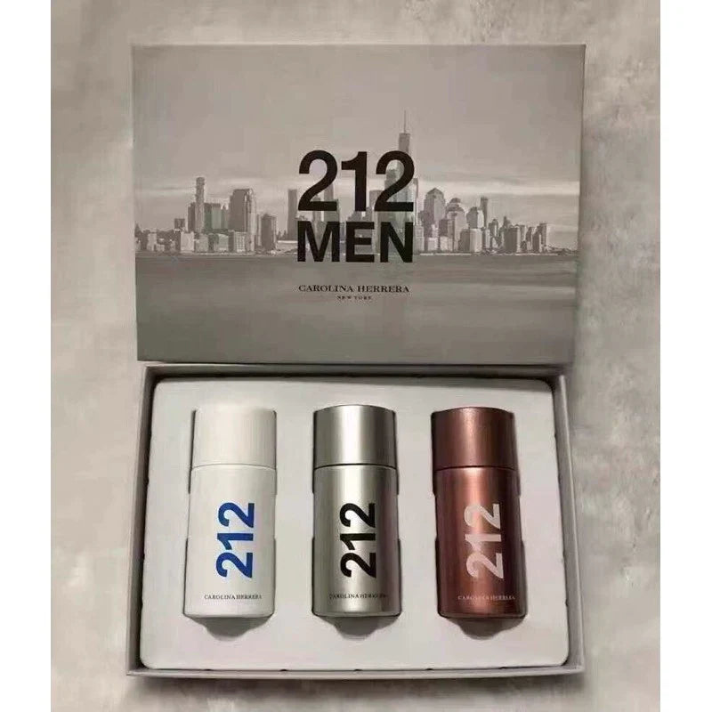 Carolina Herrera 212 Men 3 In 1 Perfume Gift Set 3×30ml