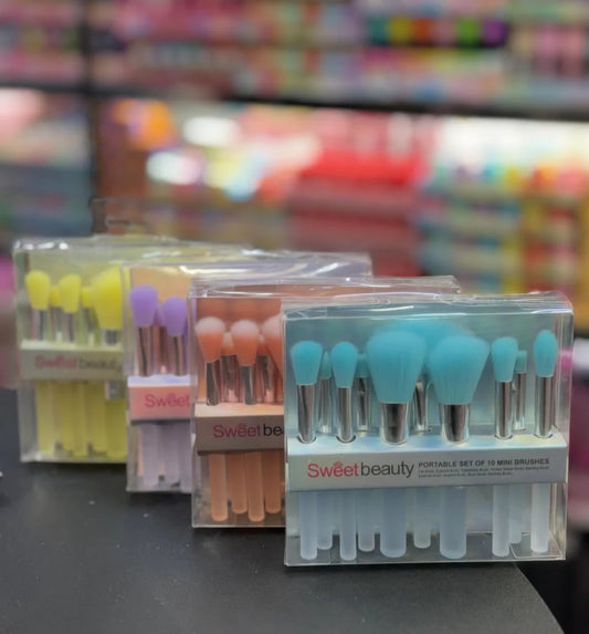 Sweet Beauty 10 pcs Mini Makeup Brush Set