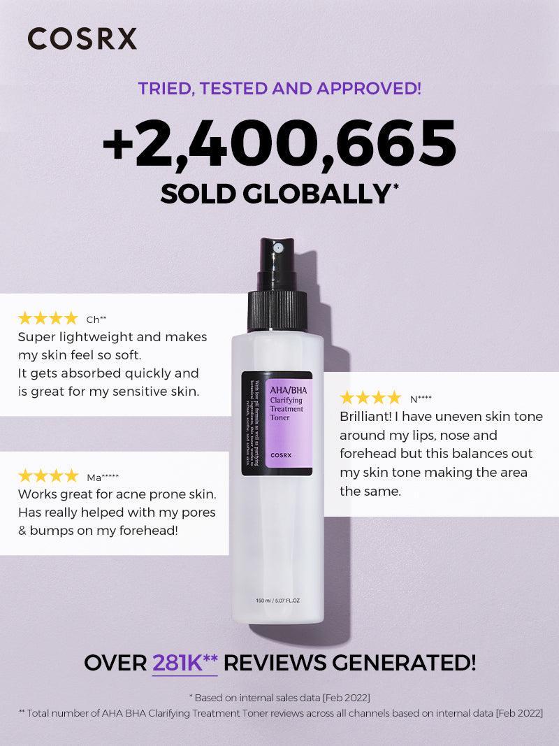 COSRX AHA BHA Clarifying Treatment Toner 200ml – Exfoliating & Hydrating Toner For Smooth, Clear Skin