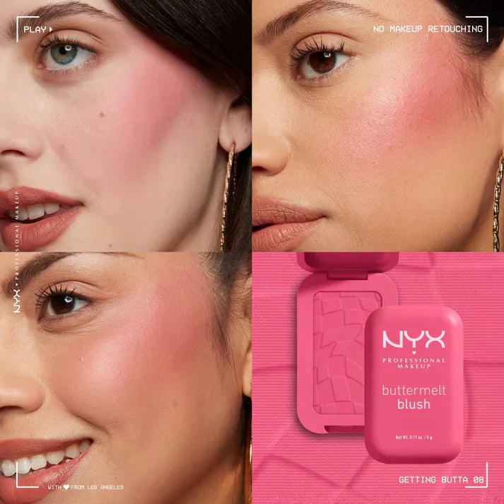 NYX Professional Makeup Buttermelt Powder Blush 5g | Silky Smooth Long-Lasting Blush