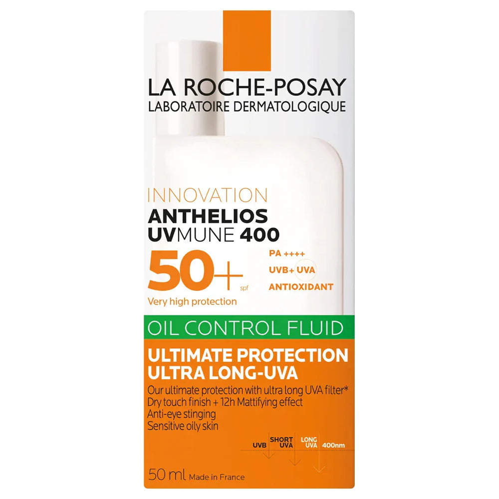 La Roche-Posay Anthelios UVMune 400 Oil Control Fluid SPF50+ 50ml – Advanced Sun Protection For Oily & Sensitive Skin