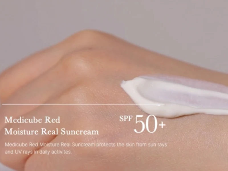 Medicube Red Moisture Real Sun Cream 50ml | SPF 50+ Hydrating Sunscreen
