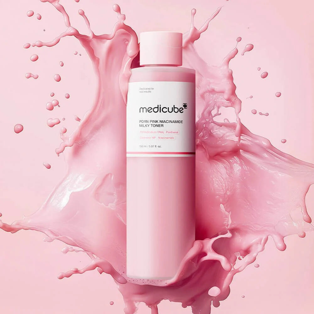 Medicube PDRN Pink Niacinamide Milky Toner 150ml | Hydrating & Brightening Toner