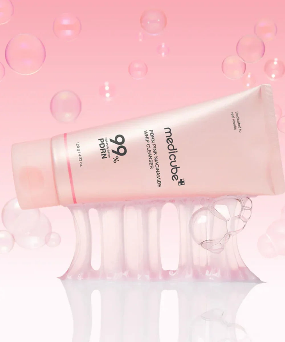 Medicube PDRN Pink Niacinamide Whip Cleanser 120g – Hydrating & Brightening Facial Cleanser